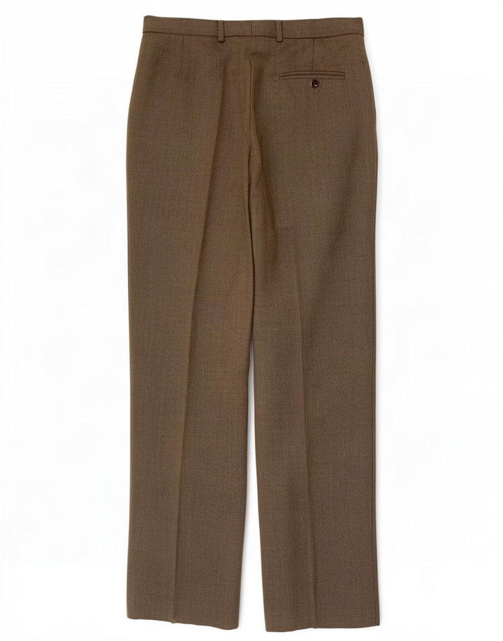 Pantaloni de costum pentru bărbați Marks & Spencer, cu tăiere obișnuită, L32 L31 Lână bej