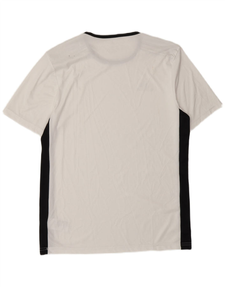 Tricou pentru bărbați Adidas Aeroready Top Mediu Alb Poliester Colorblock