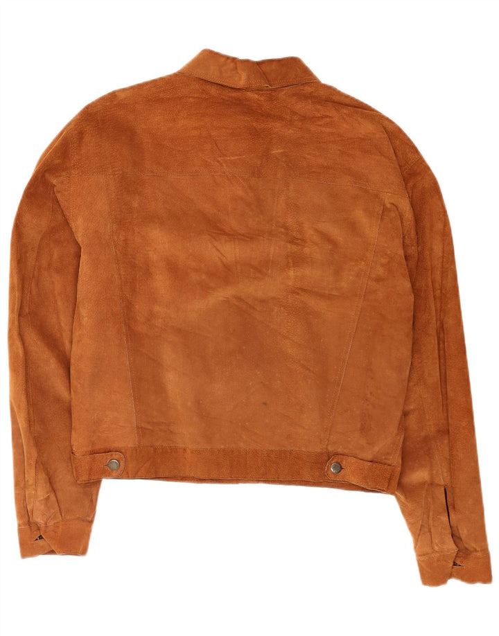 Jachetă Bomber de piele intoarsa pentru barbati Conbipel IT 48 Medium Brown Leather Classic