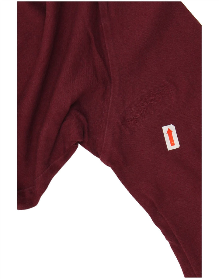 VANS pentru bărbați, cu croială clasică, top grafic cu mânecă lungă, bumbac burgundy mic