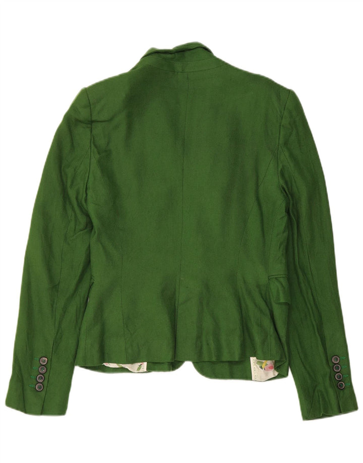 Blazer pentru femei Zara, cu 1 nasture, UK 12, verde mediu