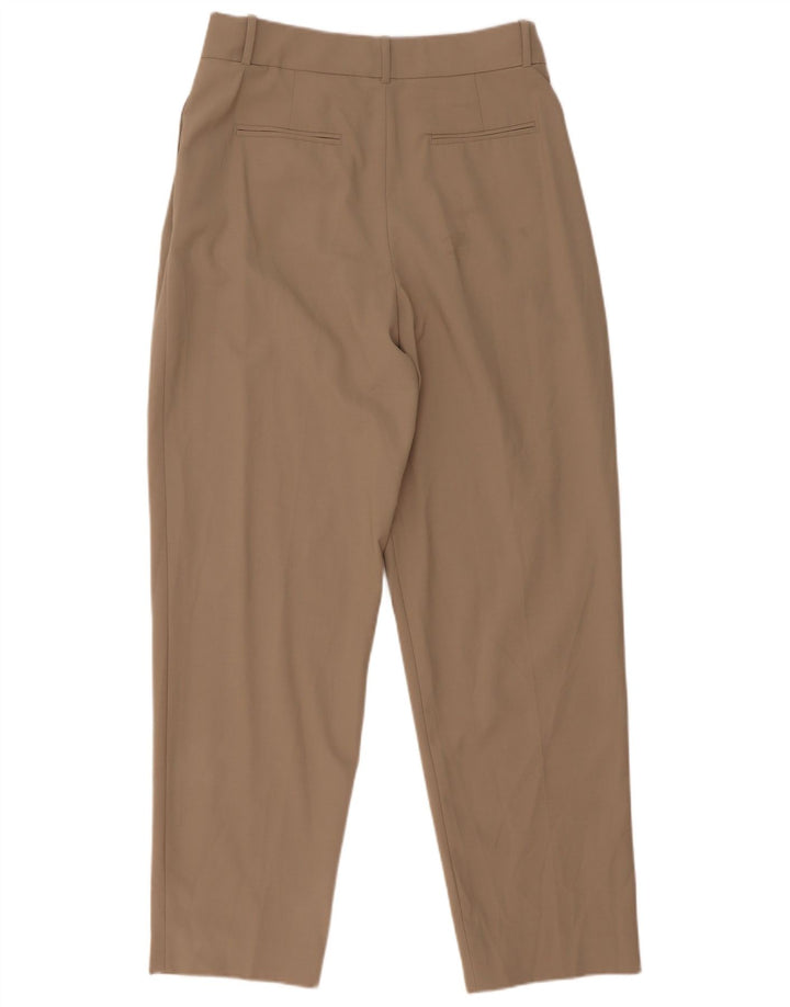 Pantaloni de costum conici pentru femei Zara Mediu L28 L30 Poliester bej