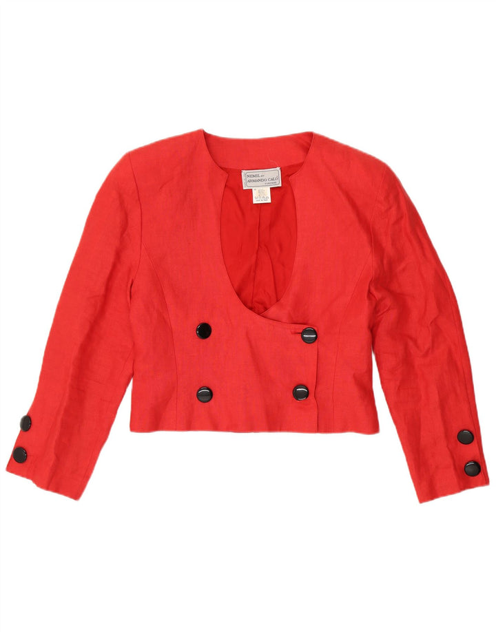 ARMANDO CALO Cami Top pentru femei IT 46 Large Red Flax