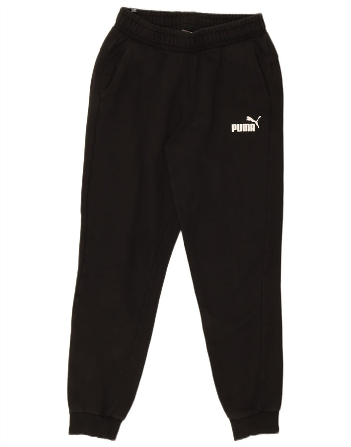 Pantaloni de trening Puma pentru bărbați Joggeri, bumbac mediu negru
