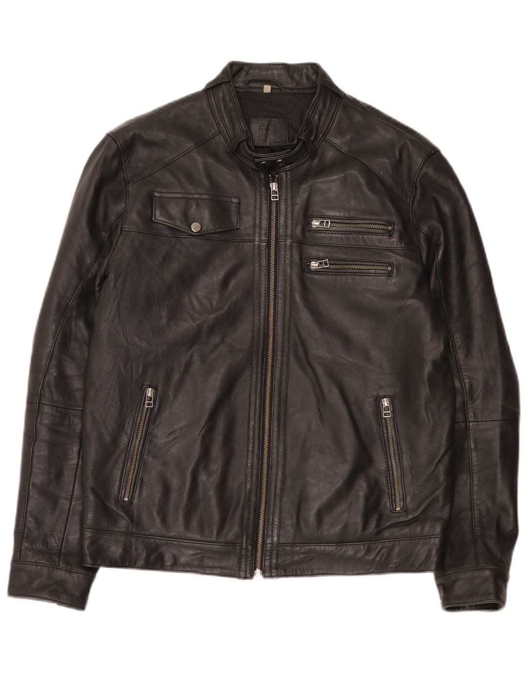 Jachetă de piele pentru bărbați Bata UK 42 XL Negru