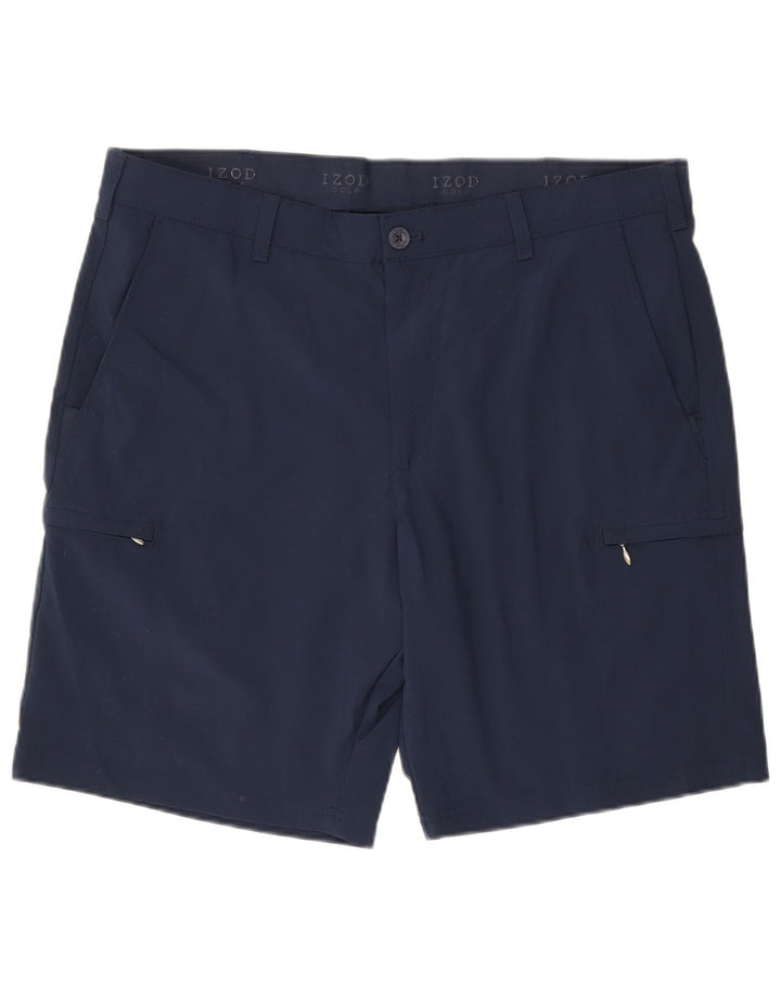 Pantaloni scurți cargo IZOD pentru bărbați W38 XL bleumarin poliester