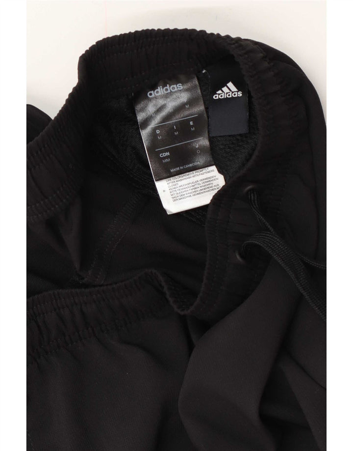 Pantaloni de trening Adidas pentru bărbați, poliester mediu negru
