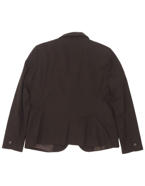 Blazer pentru femei Zara cu 1 nasture EU 44 XL Poliester negru