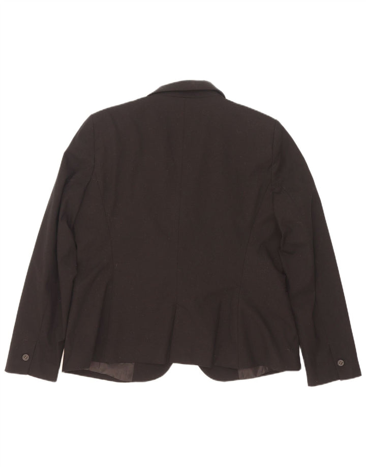 Blazer pentru femei Zara cu 1 nasture EU 44 XL Poliester negru
