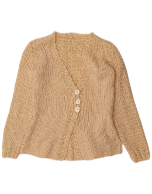 Pulover Cardigan Vintage pentru Damă UK 12 Medium Beige