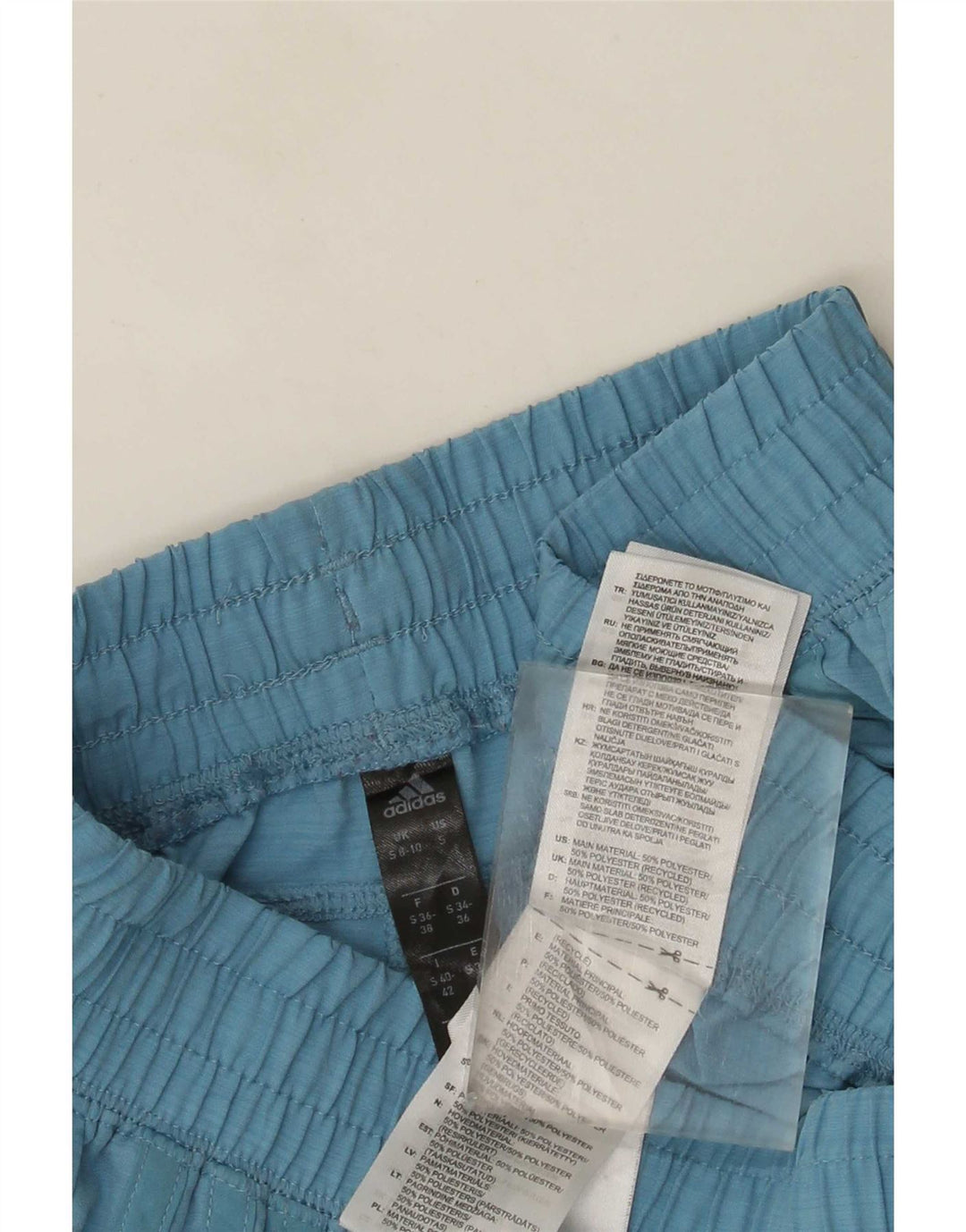 Pantaloni scurți sport Adidas pentru femei UK 8/10 Small Blue Poliester