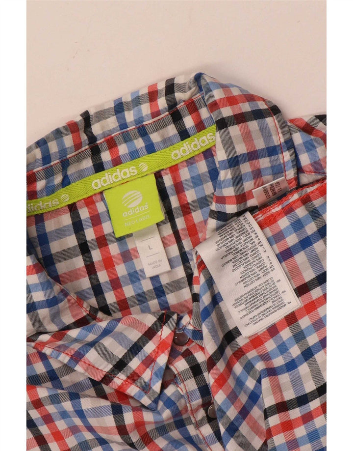 Cămașă cu mânecă scurtă Adidas Neo Label pentru bărbați, mare, multicolor, din bumbac