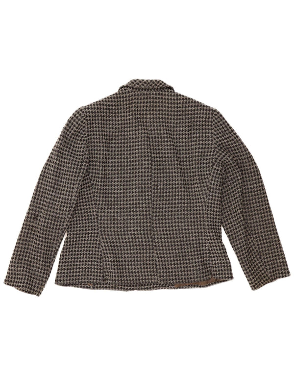 Sacou blazer pentru femei Emanuel Ungaro, cu 5 nasturi, IT 50 XL, negru, picioare de găină
