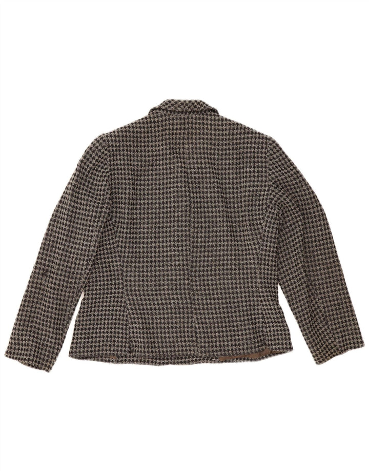 Sacou blazer pentru femei Emanuel Ungaro, cu 5 nasturi, IT 50 XL, negru, picioare de găină