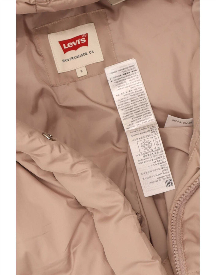Jachetă căptușită supradimensionată cu glugă Levi's pentru femei UK 10 Poliester violet mic