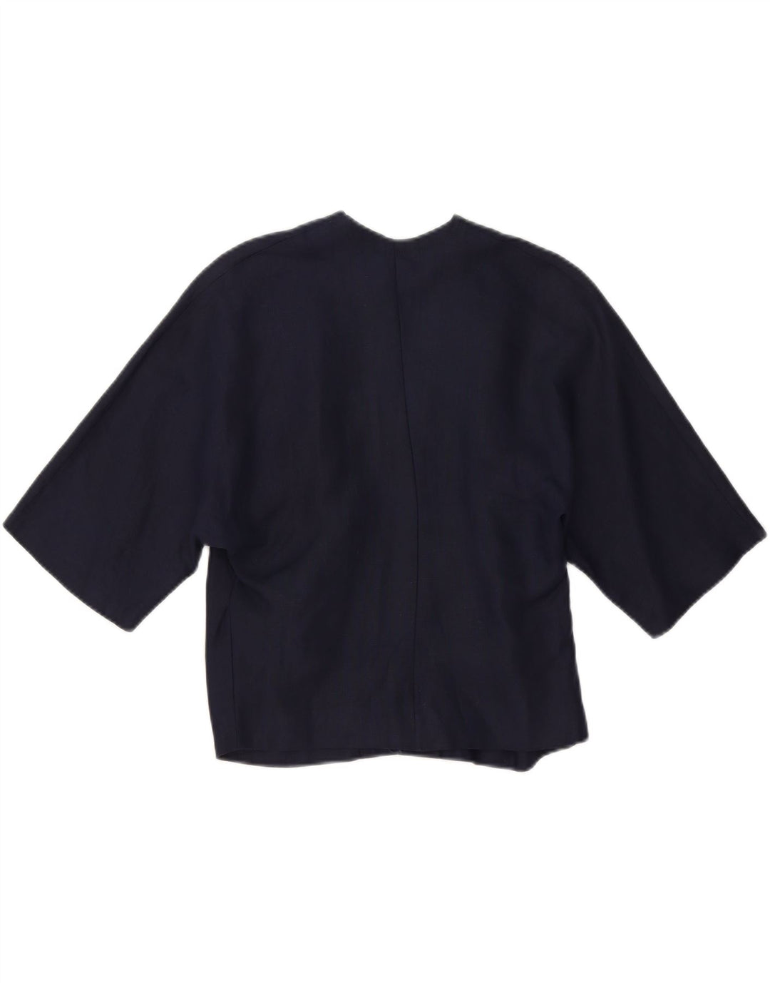VINTAGE Womens Short Sleeve 2 Button Blazer Jacket IT 44 Medium Navy Blue Vintage Vintage and Second-Hand Vintage from Messina Hembry 