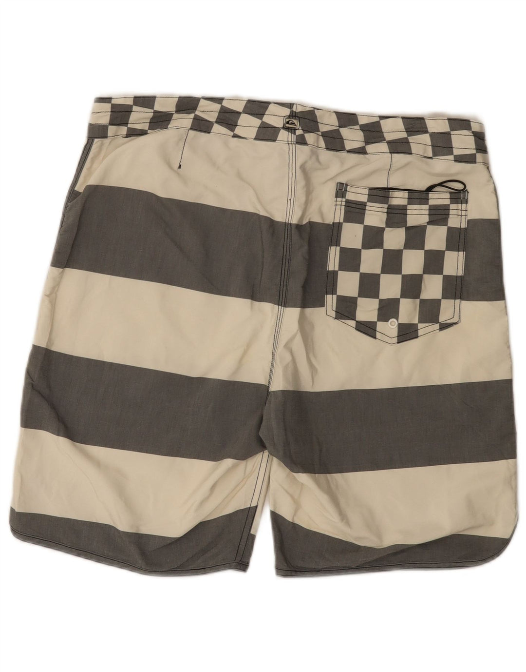 Pantaloni scurți de înot Quiksilver pentru bărbați, mari, din poliester cu dungi alb