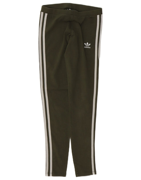 Leggings pentru femei Adidas UK 8 Small Kaki Bumbac