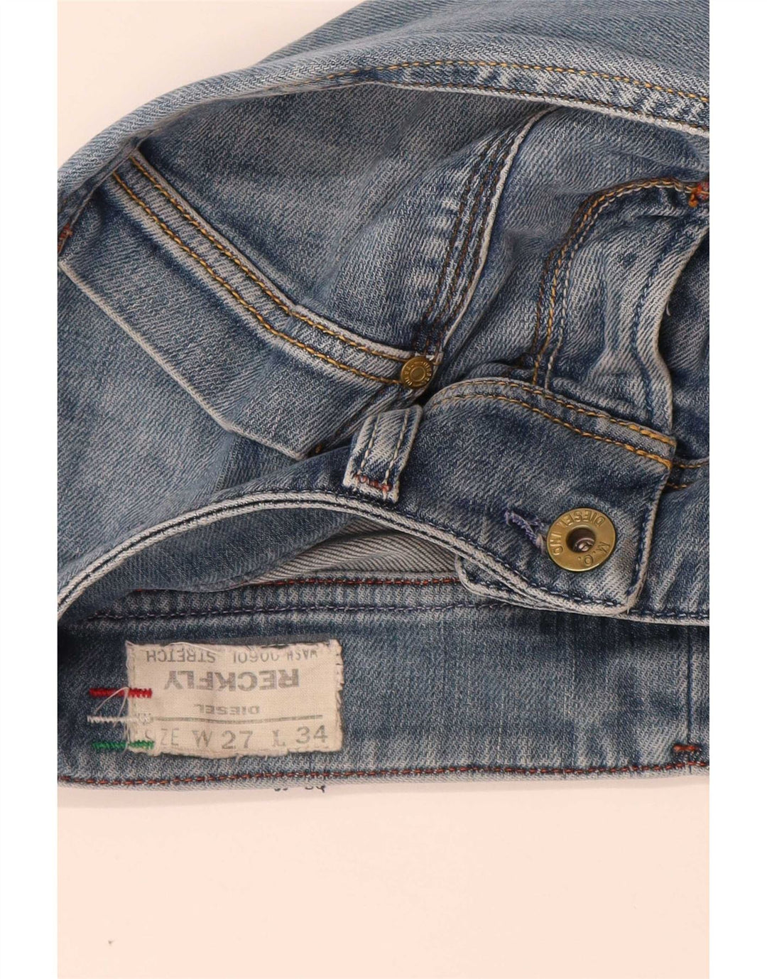 Blugi drepti pentru femei Reckfly Diesel W27 L32 Bumbac albastru