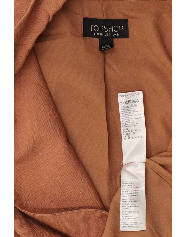 Topshop Blazer Jacket pentru femei UK 8 Small Beige Viscose