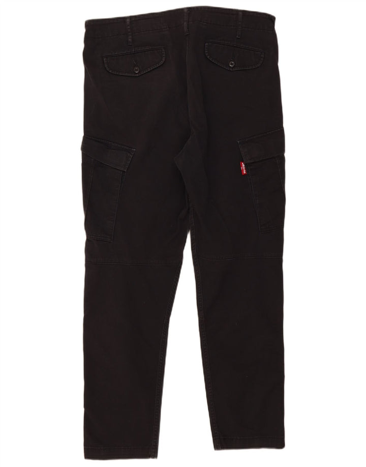 Pantaloni cargo subțiri Levi's pentru bărbați W34 L29 bumbac negru