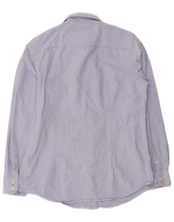 Crew Clothing Cămașă croită pentru femei UK 12 Bumbac albastru mediu