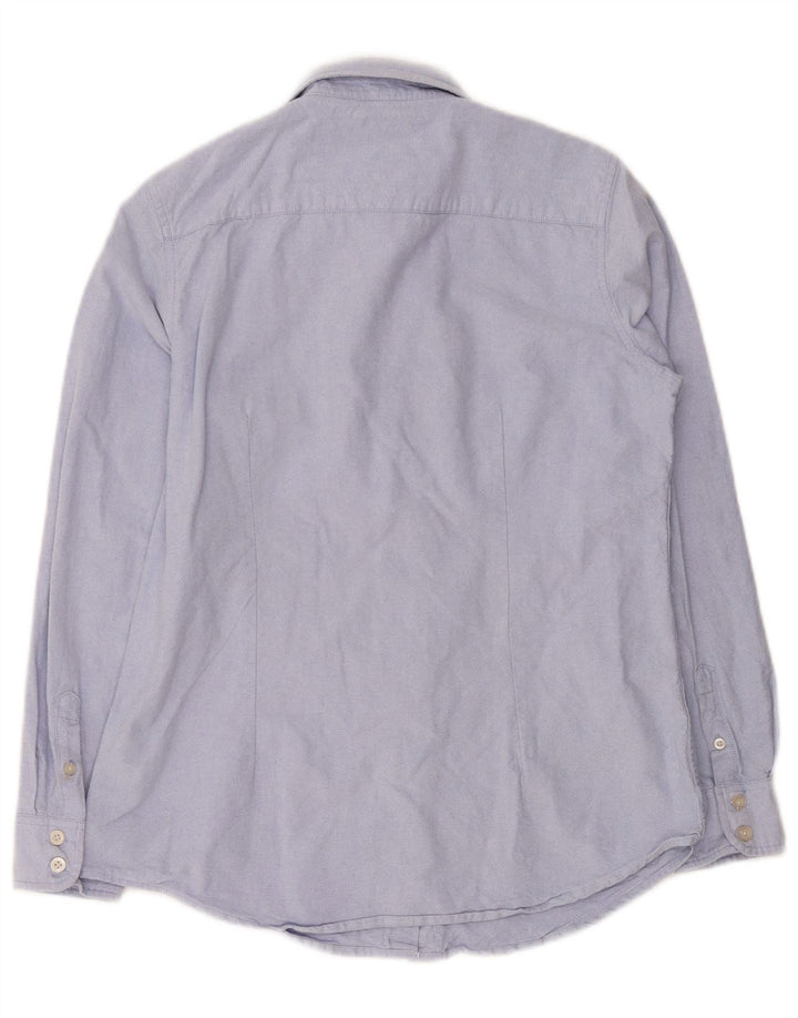 Crew Clothing Cămașă croită pentru femei UK 12 Bumbac albastru mediu