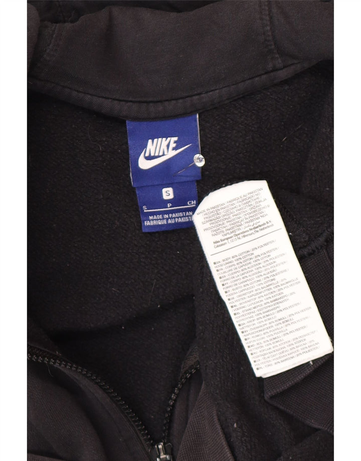 Pulover Nike pentru bărbați, cu fermoar, bumbac, negru