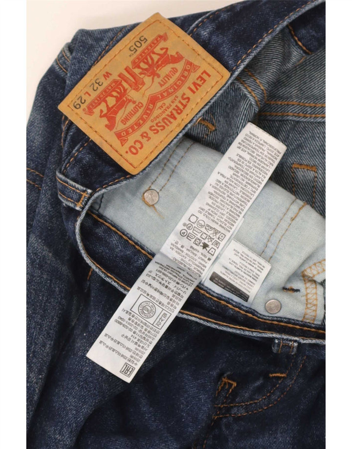 Blugi drepti pentru bărbați Levi's 505 W32 L29 Bumbac albastru