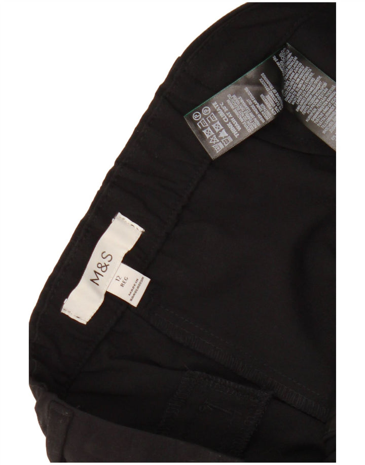 Pantaloni chino subțiri pentru femei Marks & Spencer UK 12 Medium W30 L29 Negru