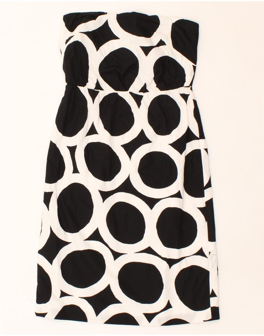 J. CREW Womens Strapless Dress US 4 Small Black Geometric Cotton Vintage J. Crew and Second-Hand J. Crew from Messina Hembry 