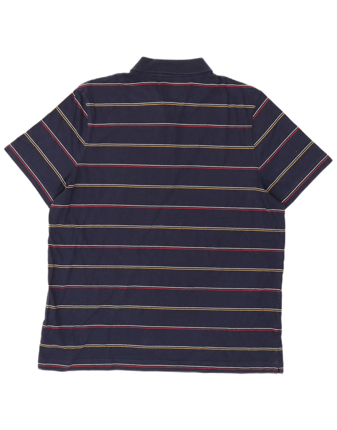 Tricou polo pentru bărbați LACOSTE Mărimea 7 2XL Bumbac cu dungi bleumarin