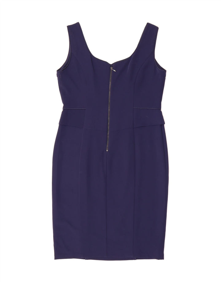 PHASE EIGHT Womens Sleeveless Sheath Dress UK 16 Large Navy Blue Polyester Vintage Phase Eight and Second-Hand Phase Eight from Messina Hembry 