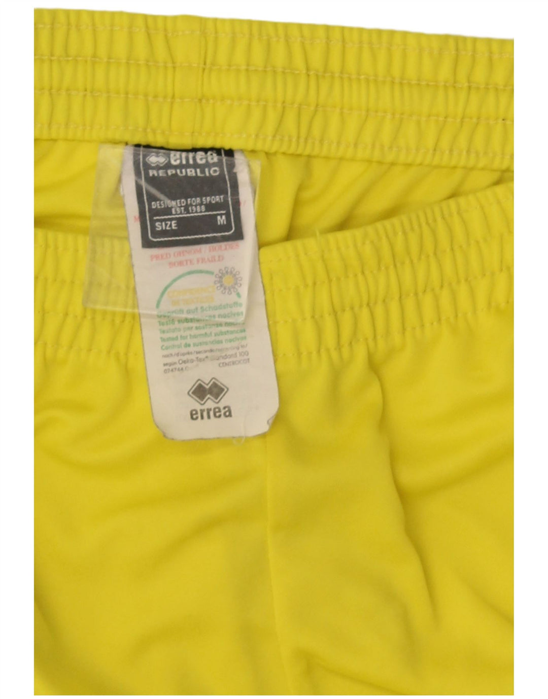 Pantaloni scurți sport grafic Errea pentru bărbați, poliester galben mediu