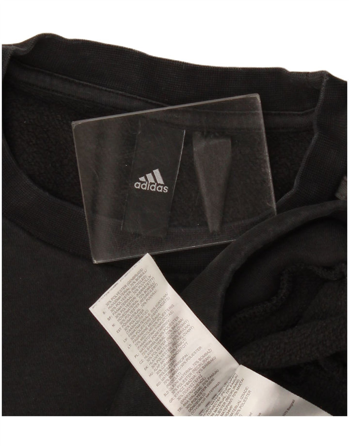 Hanorac pentru bărbați Adidas Jumper mic, negru, bumbac