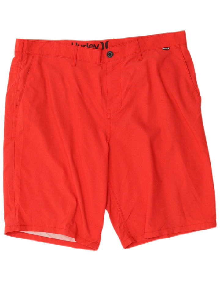 Pantaloni scurți chino Hurley pentru bărbați W38 XL poliester roșu