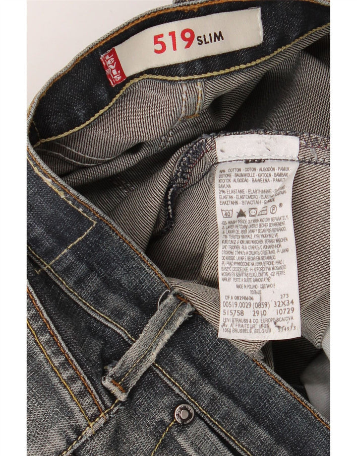 Blugi 519 Slim LEVI'S pentru bărbați W32 L30 Bumbac albastru