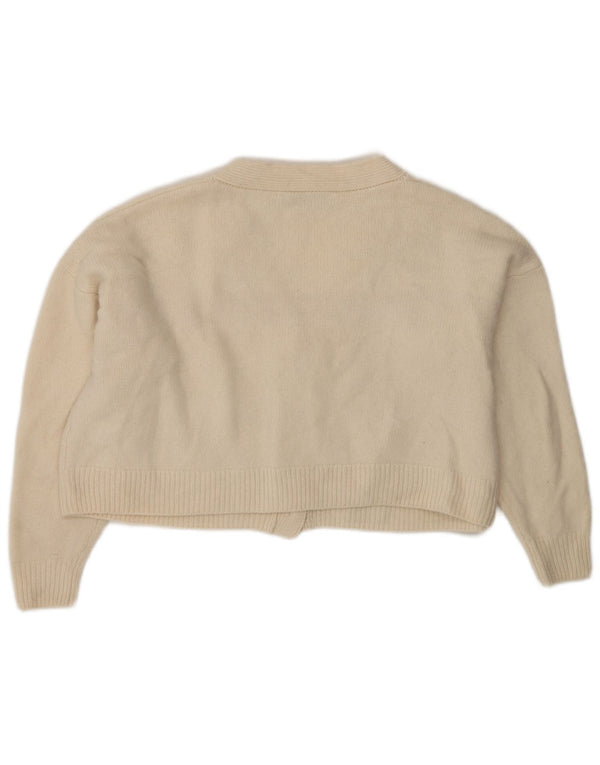 Pulover cardigan supradimensionat pentru femei Zara UK 10 Mic Lână bej