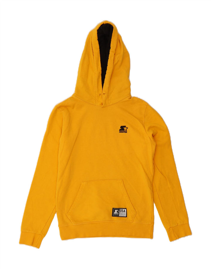 STARTER Mens Hoodie Jumper Small Yellow Cotton Vintage Starter and Second-Hand Starter from Messina Hembry 