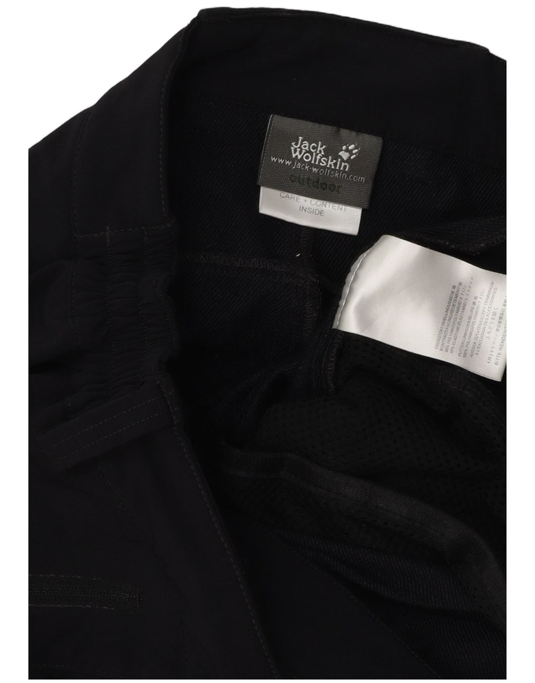 Jack Wolfskin Pantaloni cargo pentru drumeții pentru bărbați L33 L34 Poliamidă neagră