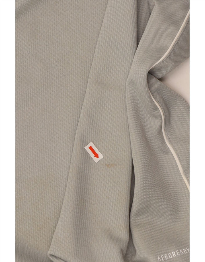 Trening ADIDAS Aeroready, cu fermoar și gât, pentru bărbați, XL, poliester, gri