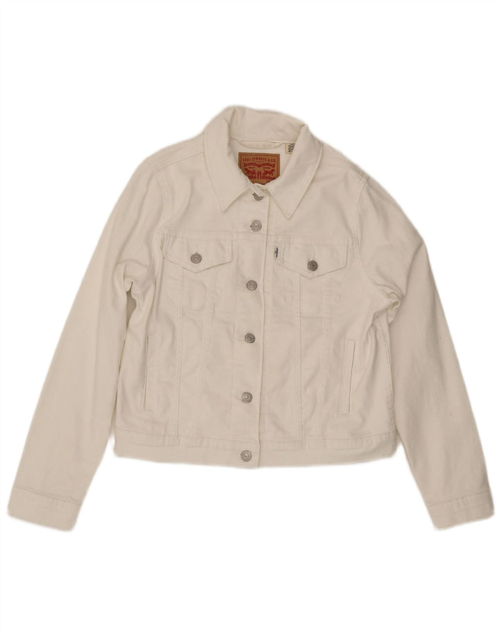 Jachetă Levi's Crop Denim UK 14 Medium White