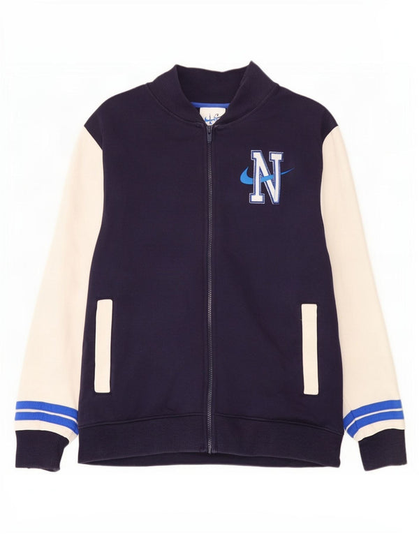 Jachetă de top pentru trening grafic Nike pentru bărbați, mare, albastru bleumarin, bumbac color bloc