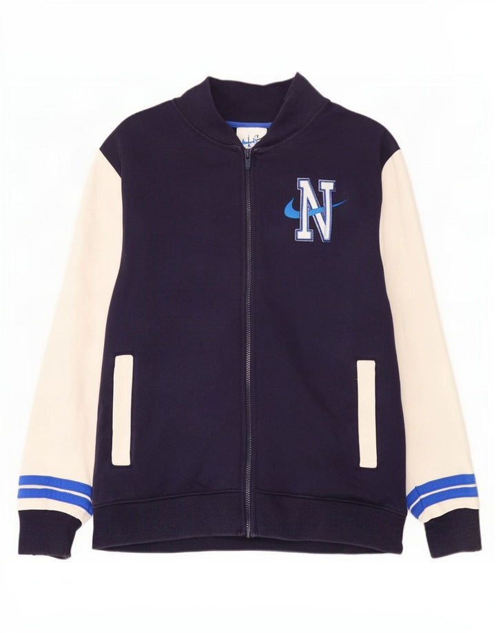 Jachetă de top pentru trening grafic Nike pentru bărbați, mare, albastru bleumarin, bumbac color bloc