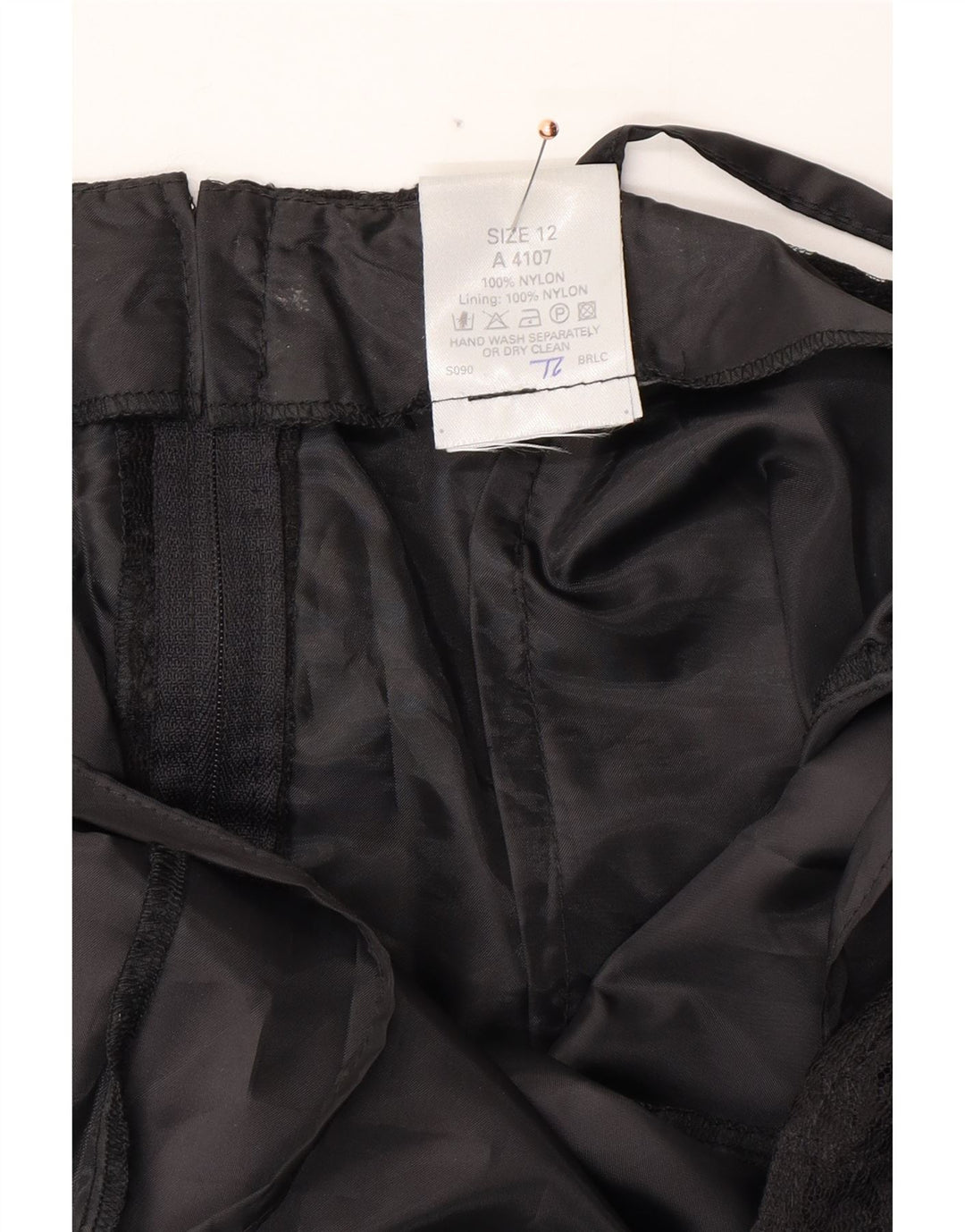 CLASIC Rochie A-Line pentru femei UK 12 Medium Black Floral Nylon