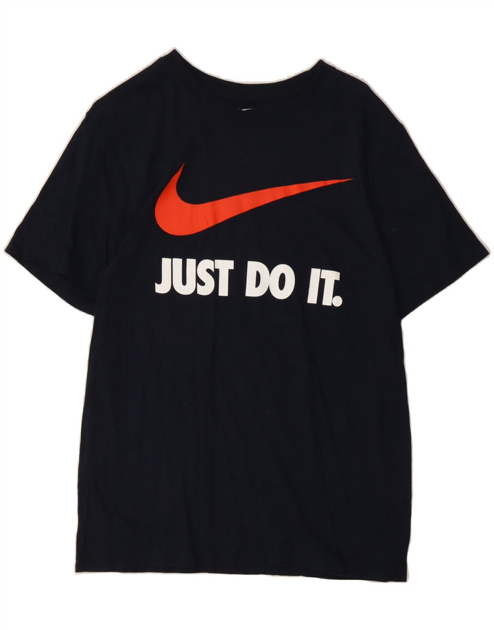 NIKE Mens Graphic T-Shirt Top Small Navy Blue Vintage Nike and Second-Hand Nike from Messina Hembry 