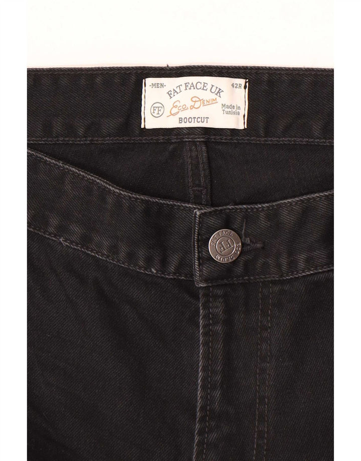 Blugi pentru bărbați Fat Face Bootcut W42 L31 bumbac negru