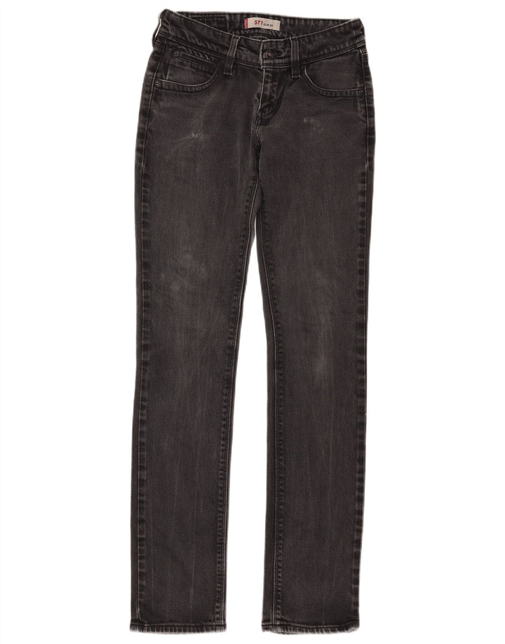 Blugi Levi's 571 Slim pentru femei W28 L34 bumbac negru