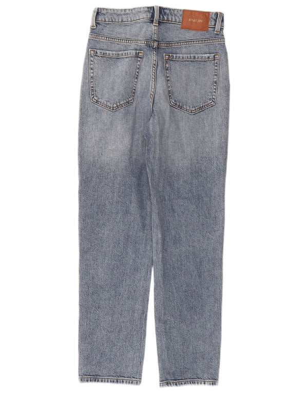 Blugi conici pentru femei cu talie înaltă Zara EU 36 XS L26 L27 Bumbac albastru