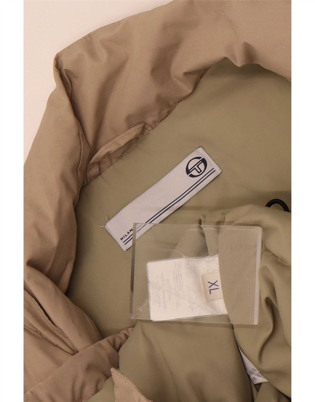 Jachetă căptușită pentru bărbați Sergio Tacchini UK 42 XL poliester bej